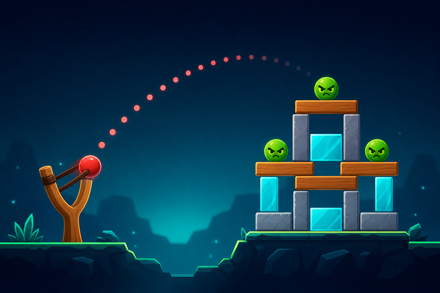 Ball Bash slingshot physics game